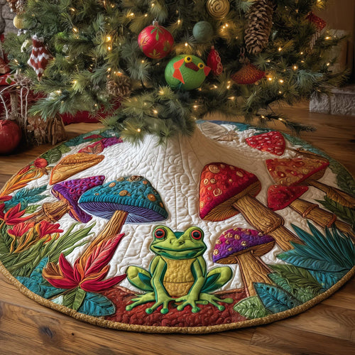 Groovy Mushroom Quilted Tree Skirt GFTOTP14790