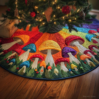 Groovy Mushroom Quilted Tree Skirt GFTOTP14791