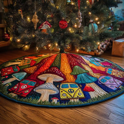 Groovy Mushroom Quilted Tree Skirt GFTOTP14792