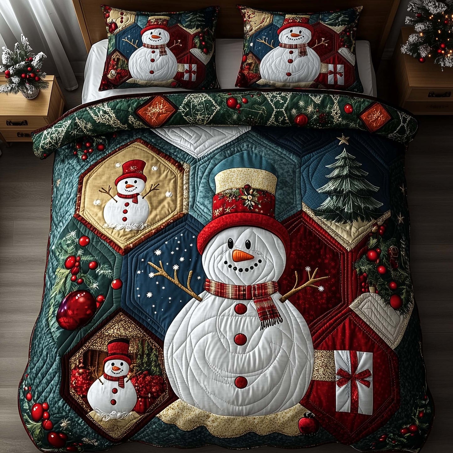 Yuletide Patchcraft Duvet Cover Set GFTOTP14825