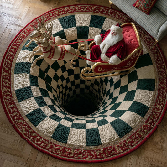 Santa Journey Quilted Round Mat GFTOTP14839