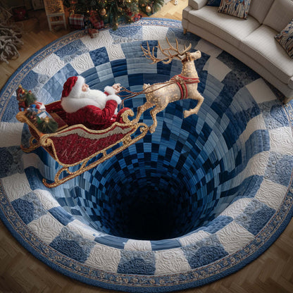 Santa Journey Quilted Round Mat GFTOTP14840