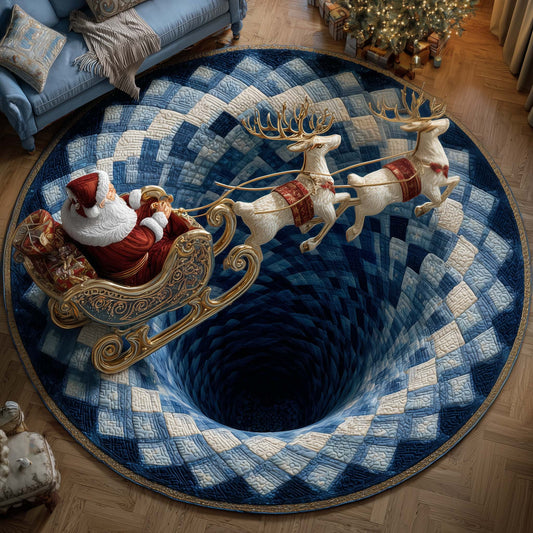 Santa Journey Quilted Round Mat GFTOTP14841