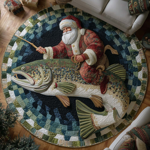 Yuletide Fisherman Quilted Round Mat GFTOTP14859