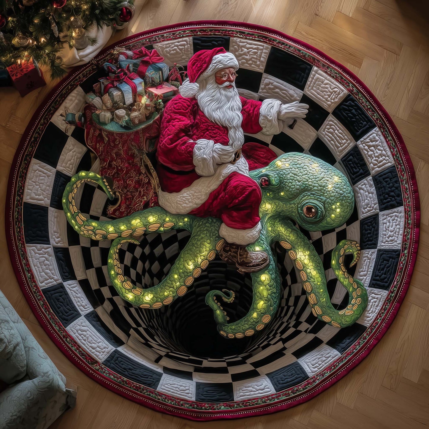 Holiday Voyage Quilted Round Mat GFTOTP14862
