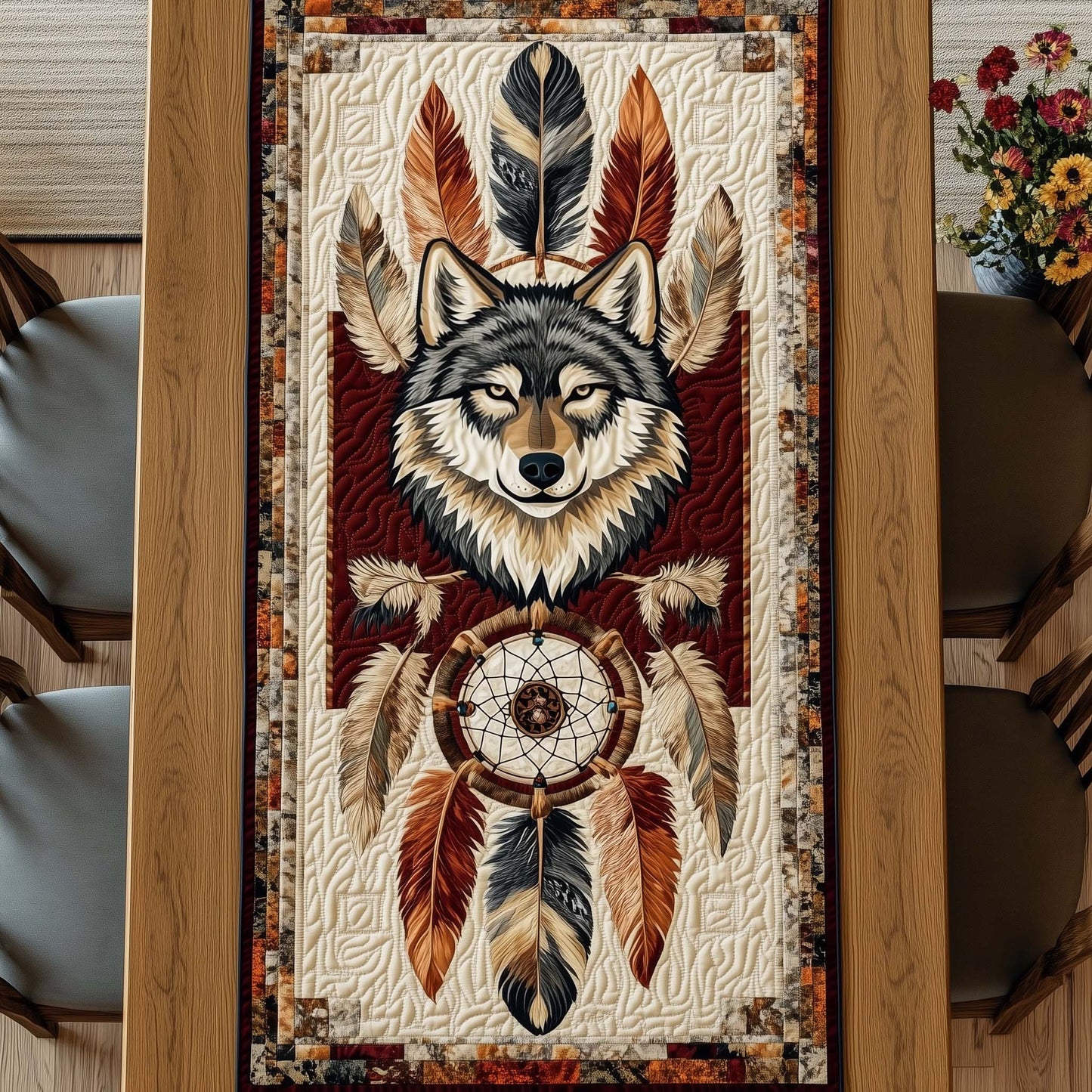 Heritage Wolf Quilted Table Runner GFTOTP14871