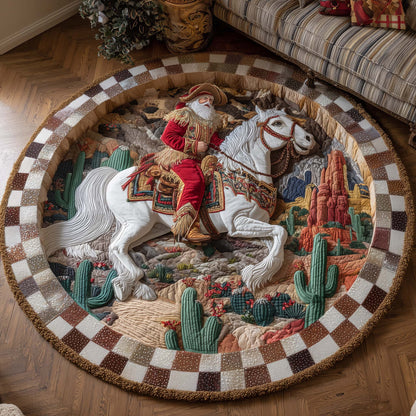 Howdy Christmas Quilted Round Mat GFTOTP14893