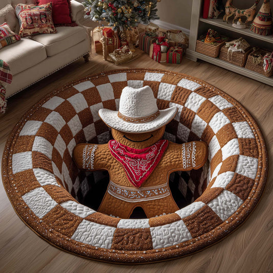 Howdy Christmas Quilted Round Mat GFTOTP14894