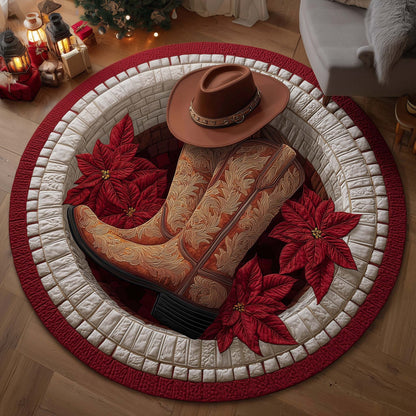 Howdy Christmas Quilted Round Mat GFTOTP14896