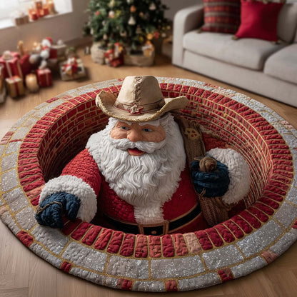 Howdy Christmas Quilted Round Mat GFTOTP14900