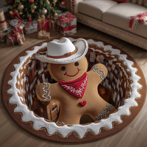 Howdy Christmas Quilted Round Mat GFTOTP14902