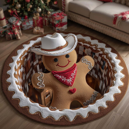 Howdy Christmas Quilted Round Mat GFTOTP14902