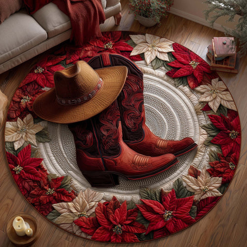 Howdy Christmas Quilted Round Mat GFTOTP14904