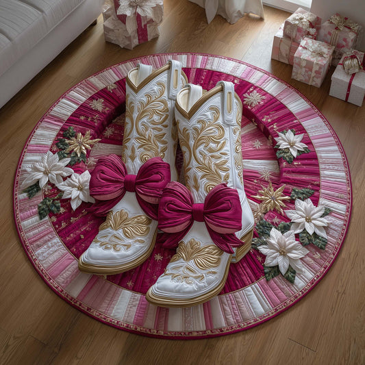 Howdy Christmas Quilted Round Mat GFTOTP14905