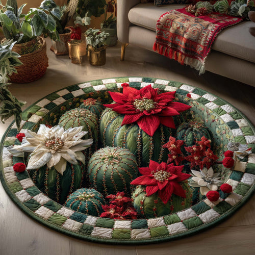 Howdy Christmas Quilted Round Mat GFTOTP14906