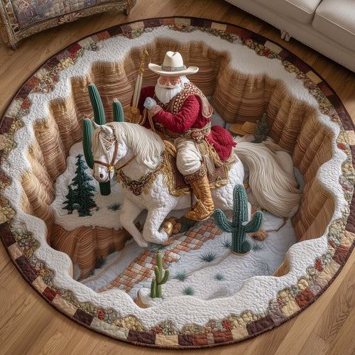 Howdy Christmas Quilted Round Mat GFTOTP14908
