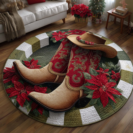 Howdy Christmas Quilted Round Mat GFTOTP14910