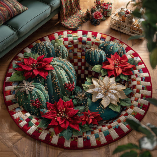 Howdy Christmas Quilted Round Mat GFTOTP14912