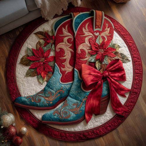 Howdy Christmas Quilted Round Mat GFTOTP14913