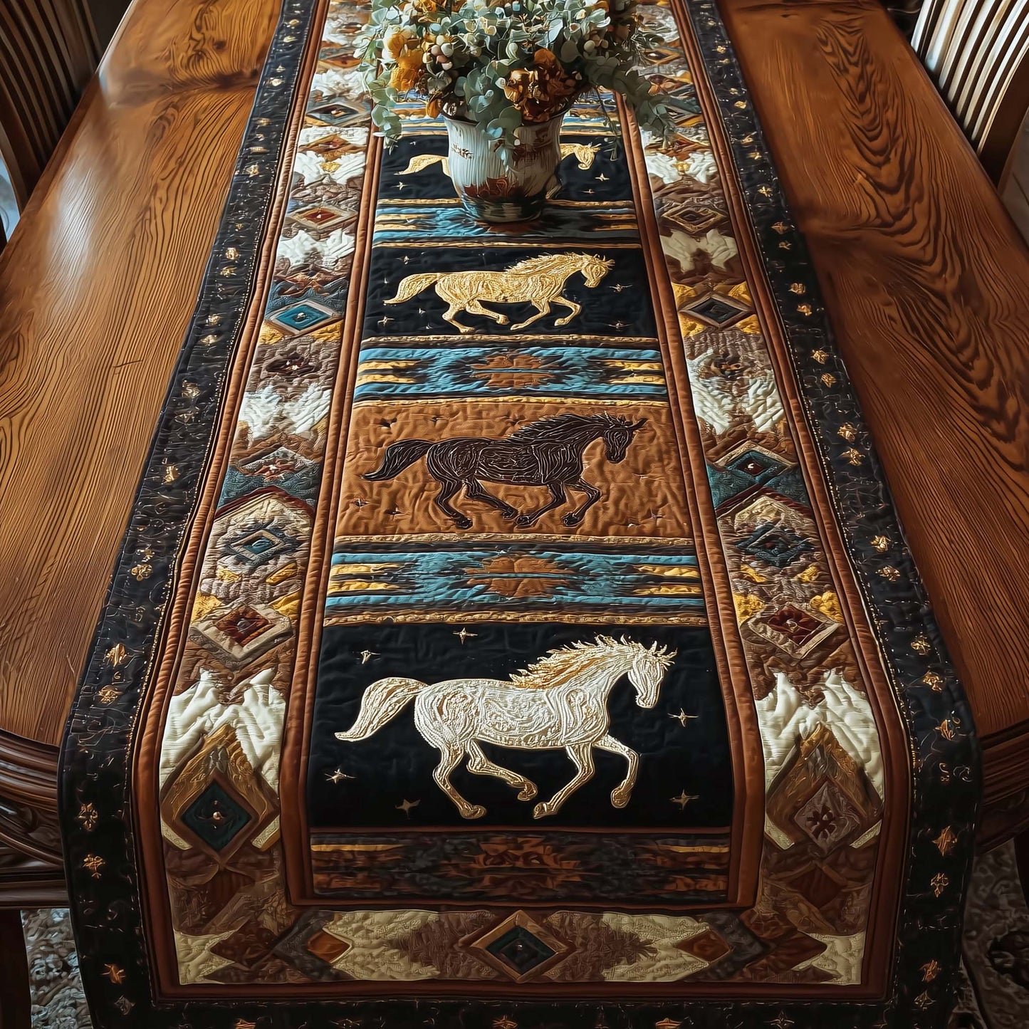 Native Horse Quilted Table Runner GFTOTP14918