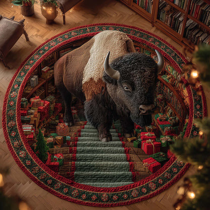 Christmas Prairie Quilted Round Mat GFTOTP14922