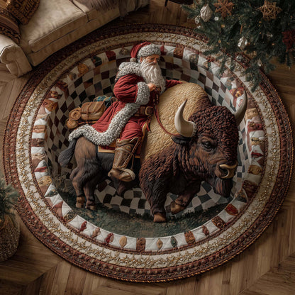 Christmas Prairie Quilted Round Mat GFTOTP14923