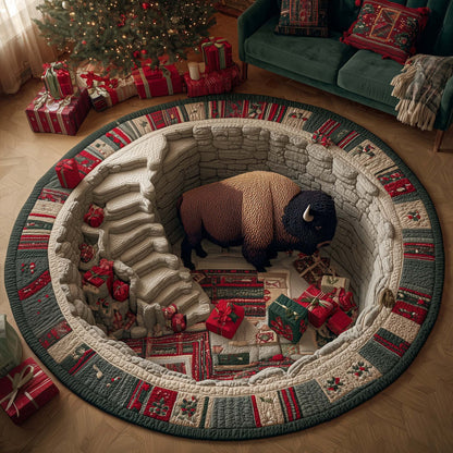 Christmas Prairie Quilted Round Mat GFTOTP14925