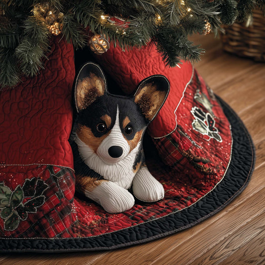Jolly Corgi Quilted Tree Skirt GFTOTP14973