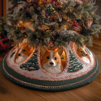 Jolly Corgi Quilted Tree Skirt GFTOTP14975