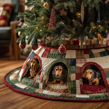 Jolly Dachshund Quilted Tree Skirt GFTOTP14976