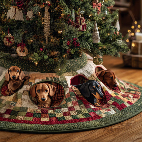 Jolly Dachshund Quilted Tree Skirt GFTOTP14977