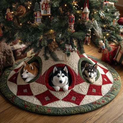 Husky Charm Quilted Tree Skirt GFTOTP14984