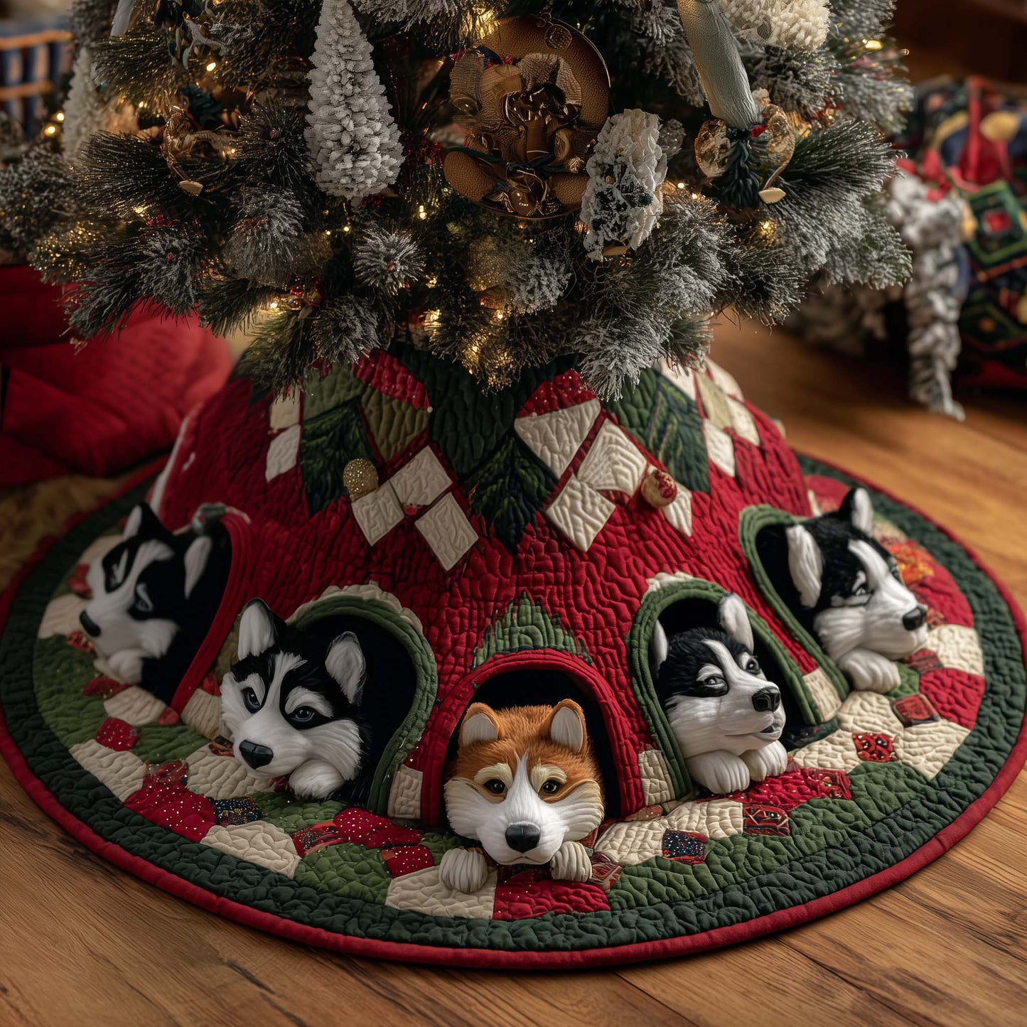 Husky Charm Quilted Tree Skirt GFTOTP14986