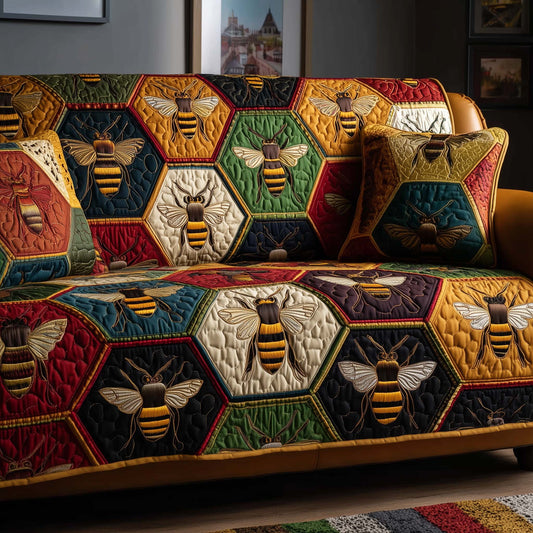 Honey Trail Quilted Sofa Cover GFTOTP15040