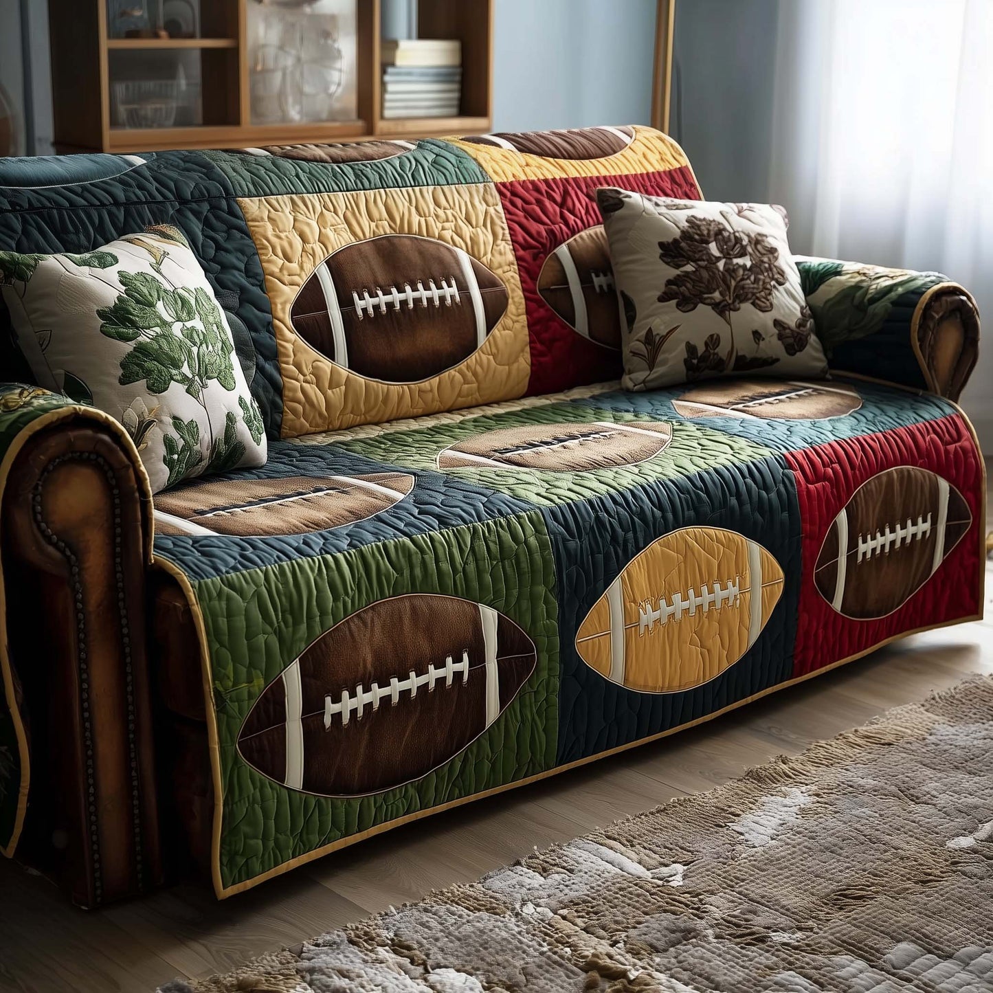 Gridiron Glory Quilted Sofa Cover GFTOTP15077