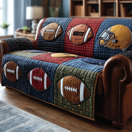 Gridiron Glory Quilted Sofa Cover GFTOTP15079