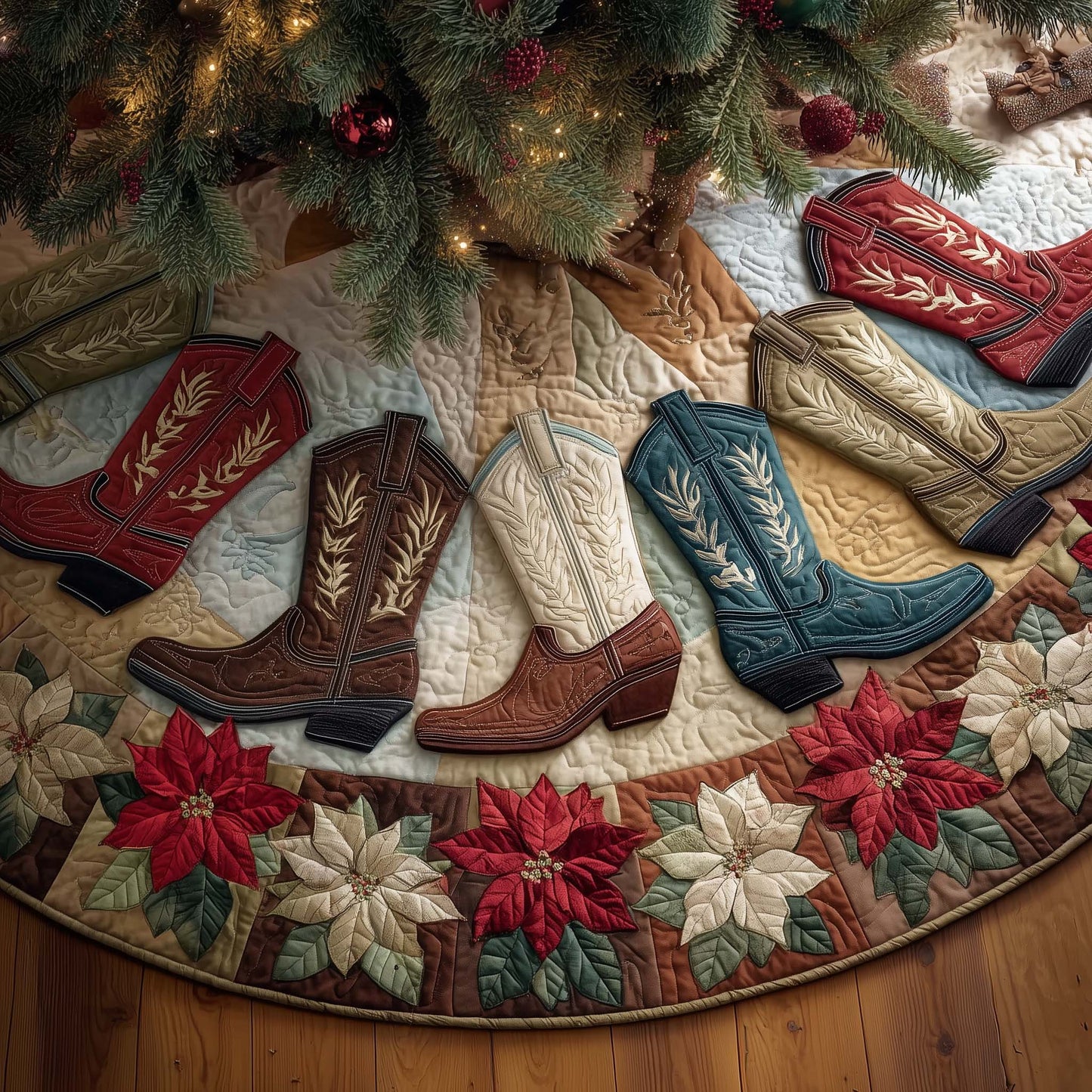 Western Mesa Quilted Tree Skirt GFTOTP15090
