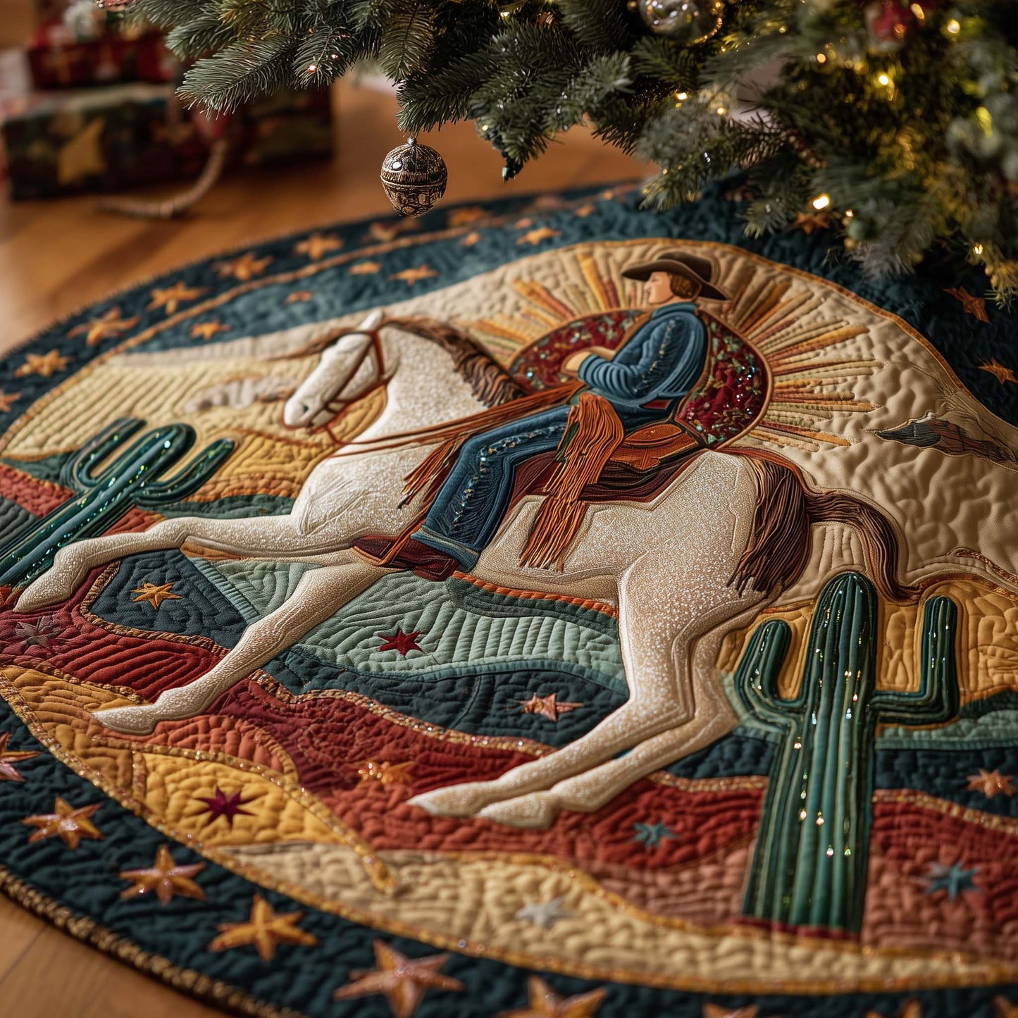 Western Mesa Quilted Tree Skirt GFTOTP15095