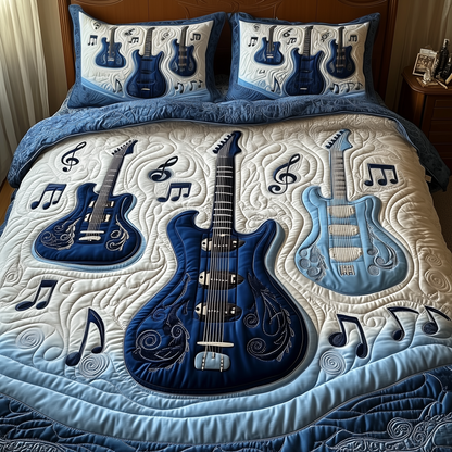 Electric Guitar 3-Piece Quilted Bedding Set GFTOTP1510