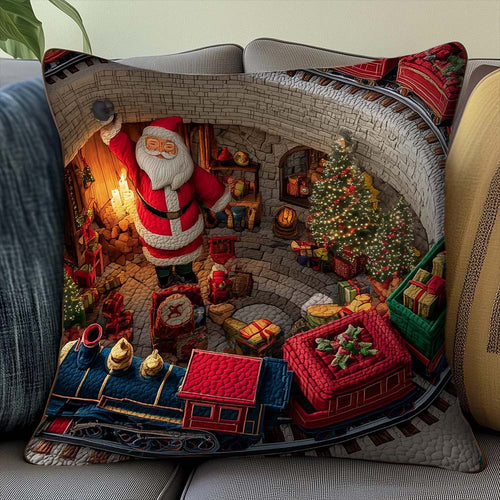 Santa Workshop Quilted Pillow Case GFTOTP15128