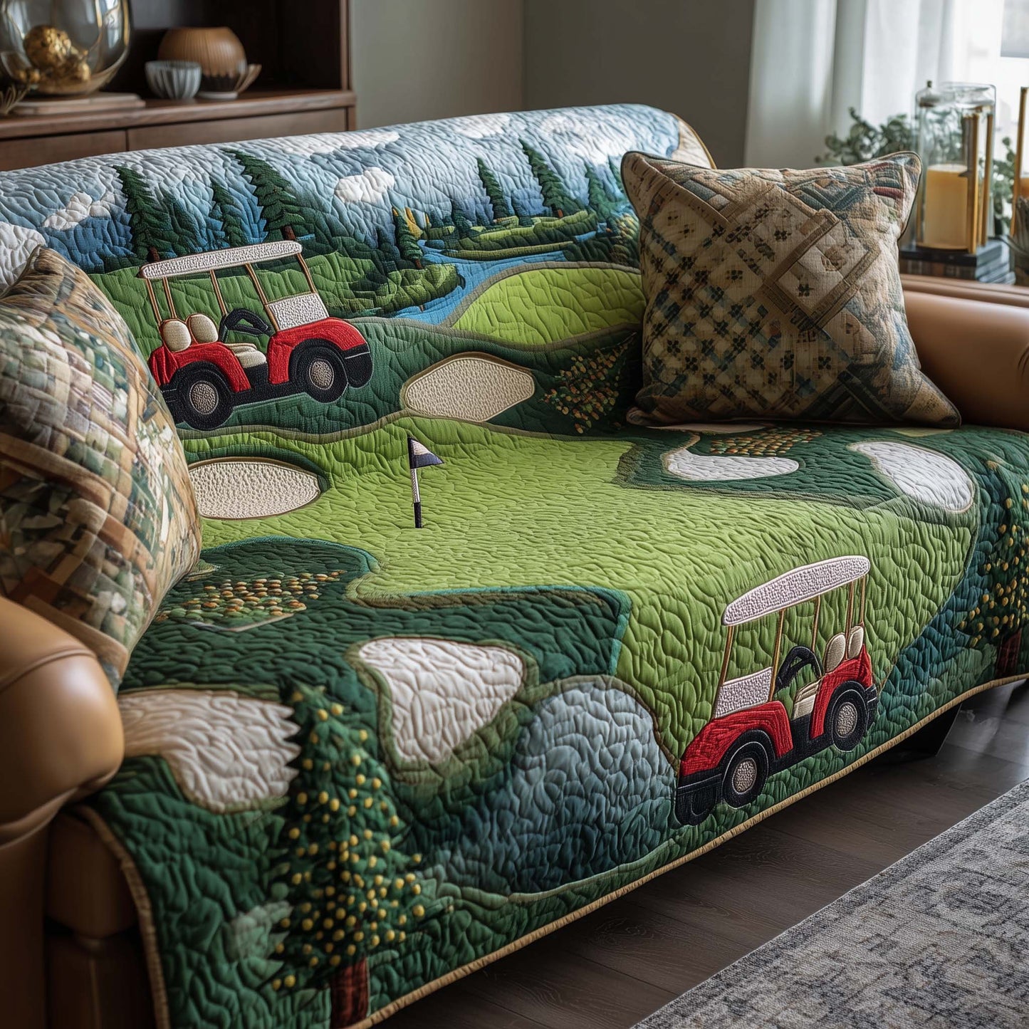 Fairway Haven Quilted Sofa Cover GFTOTP15144