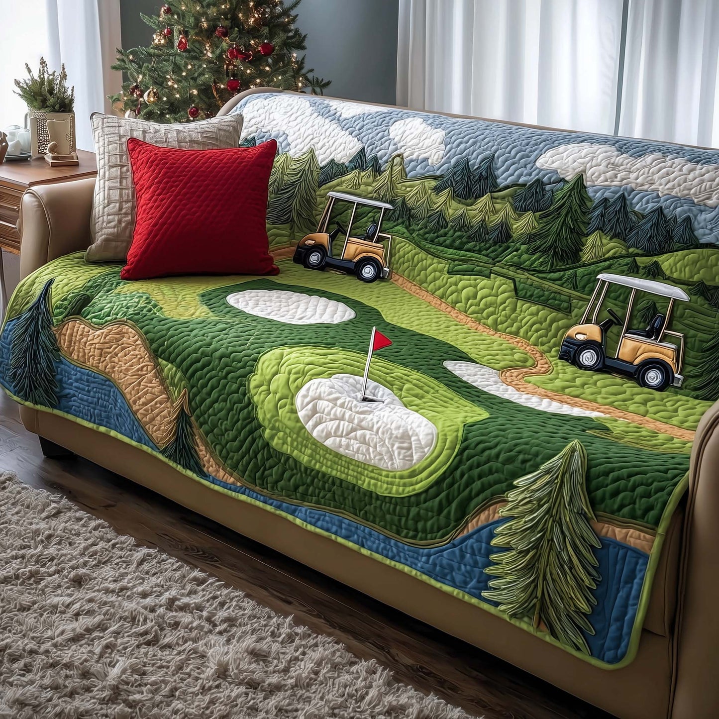 Fairway Haven Quilted Sofa Cover GFTOTP15146