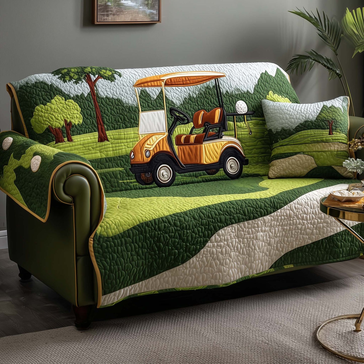 Fairway Haven Quilted Sofa Cover GFTOTP15147