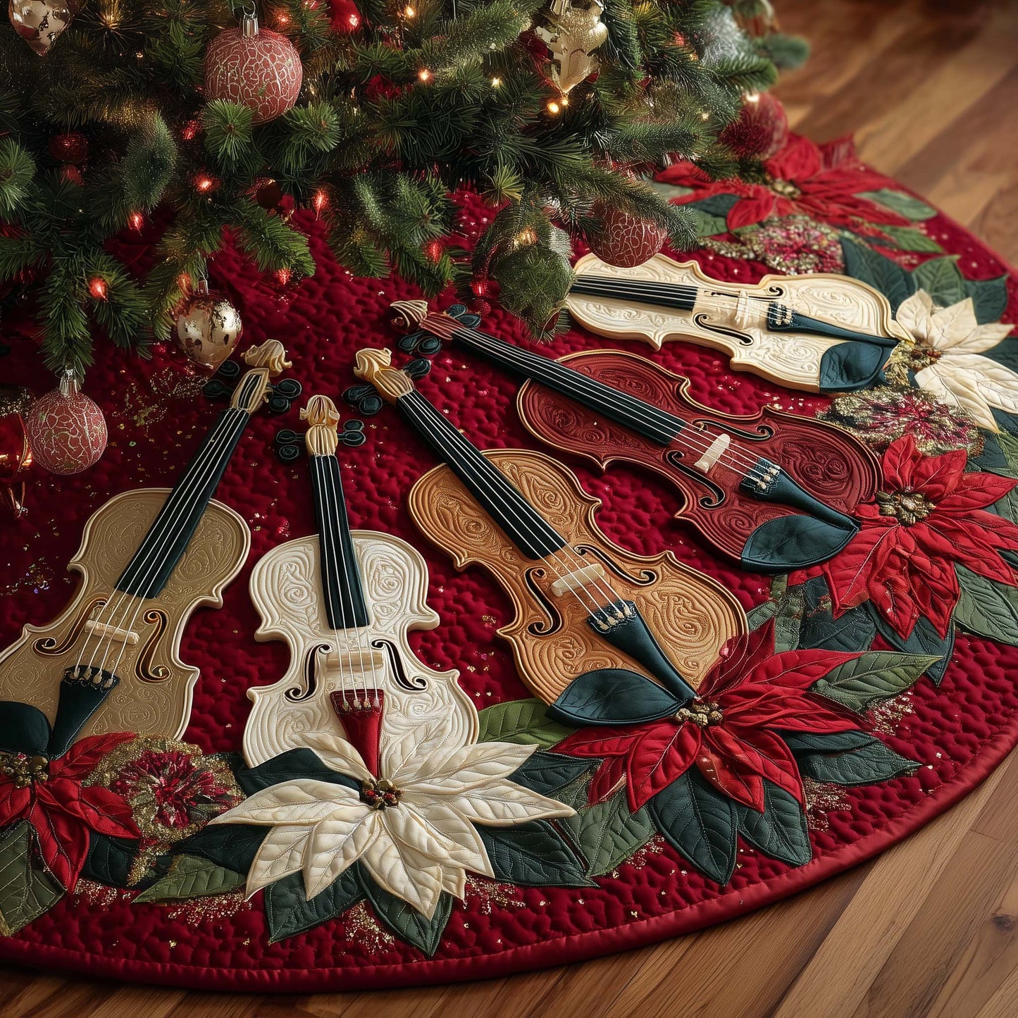 Yuletide Melody Quilted Tree Skirt GFTOTP15149