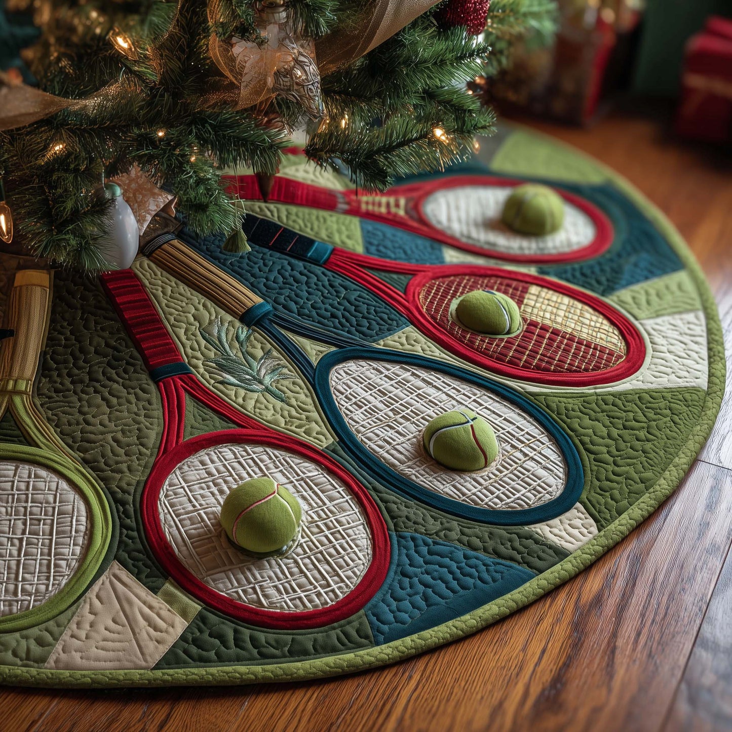 Tennis Charm Quilted Tree Skirt GFTOTP15159