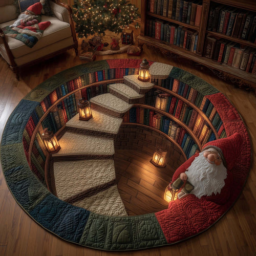 Hidden Library Quilted Round Mat GFTOTP15173