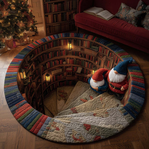 Enchanted Library Quilted Round Mat GFTOTP15179