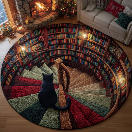 Enchanted Library Quilted Round Mat GFTOTP15182