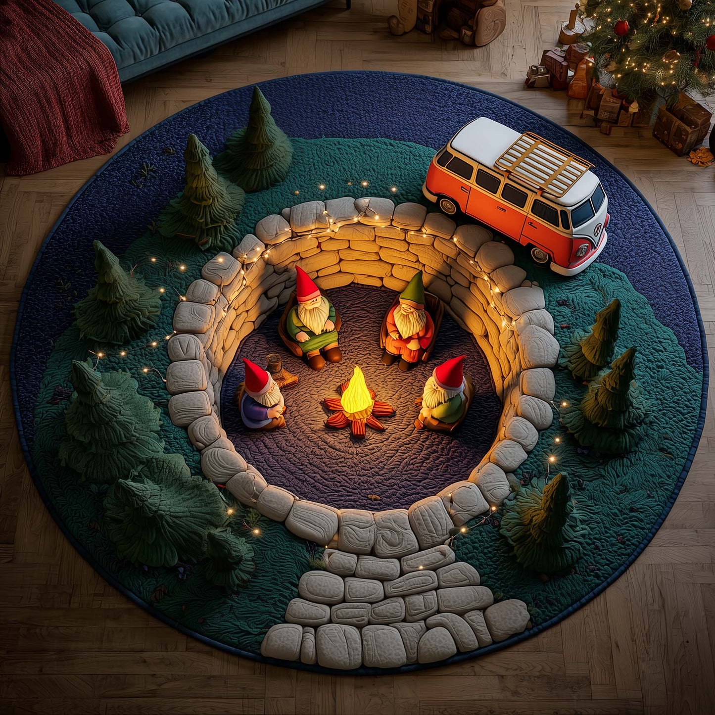 Woodland Journey Quilted Round Mat GFTOTP15211