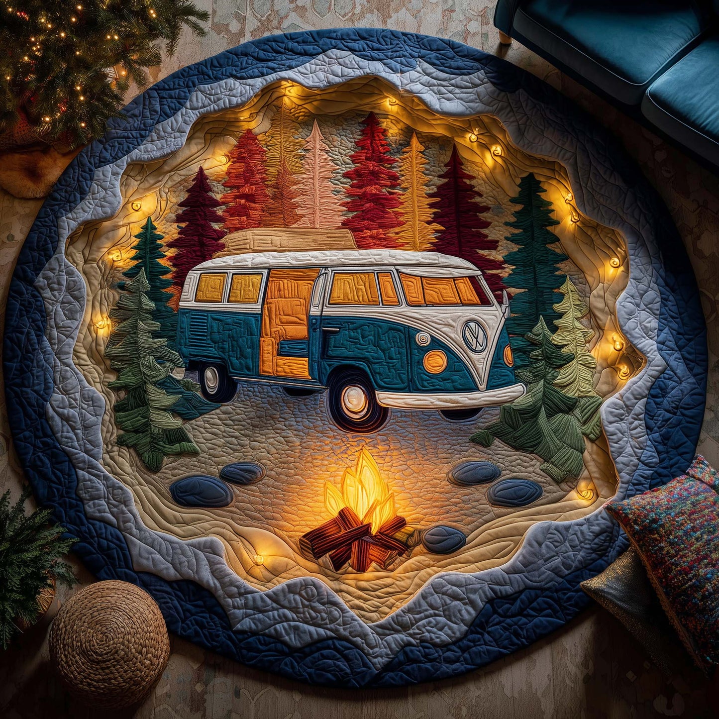 Woodland Journey Quilted Round Mat GFTOTP15212